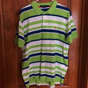 Vintage U.S Polo Assassin Green Blue Polo Size XL